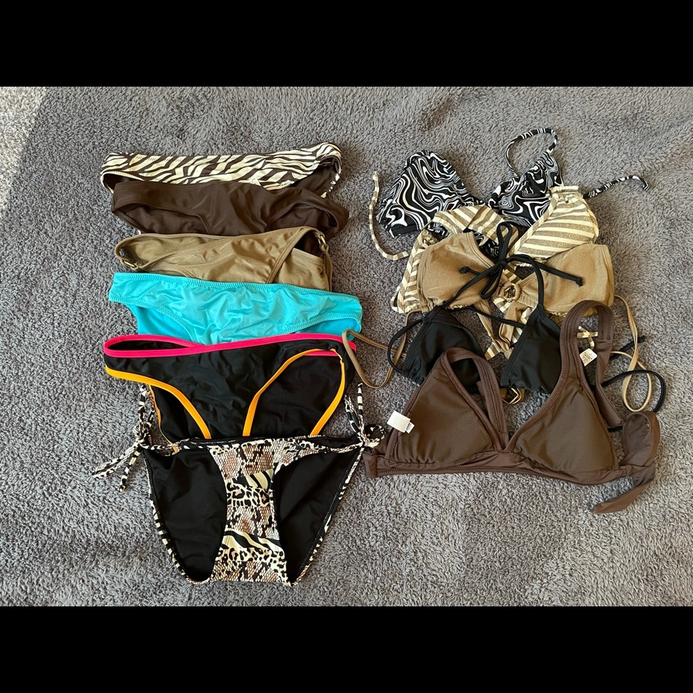 Bathing suit tops and bottoms